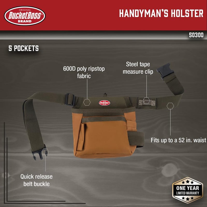Bucket Boss - Handymanâ€™s Holster, Tool Belts - Original Series (50300), Brown - Image 2